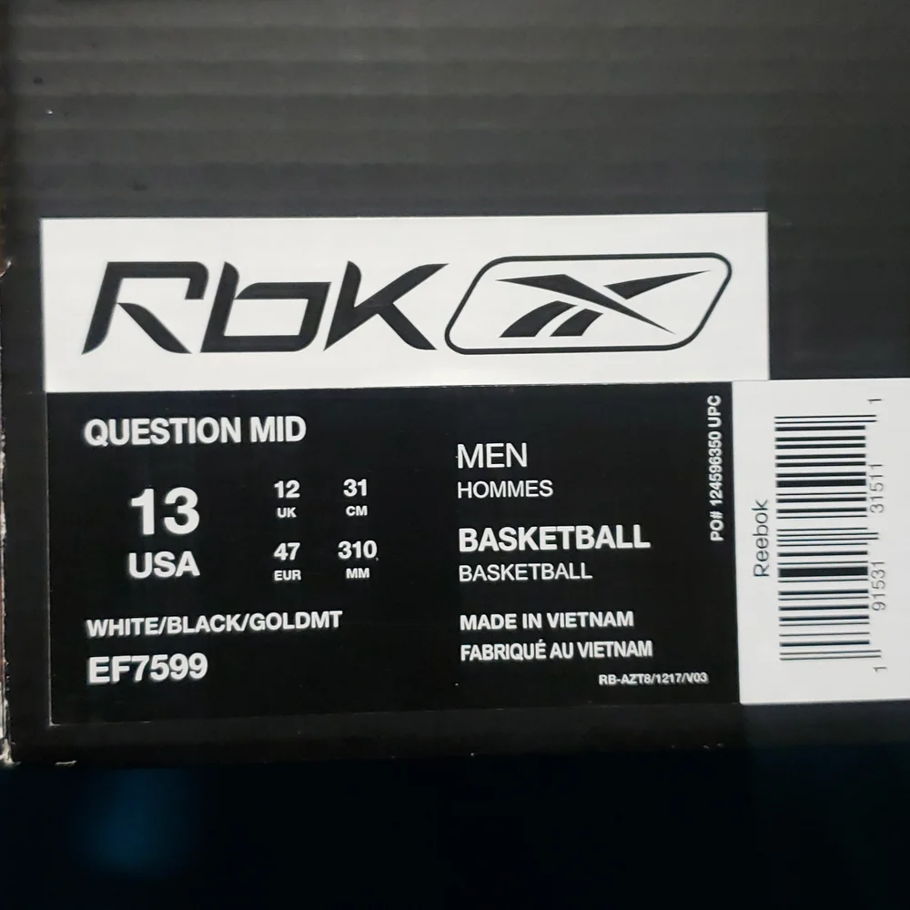 Reebok Question “Respect My Shine” Features Rub-Away Black Toe With Hidden Gold - Picture 4 of 5